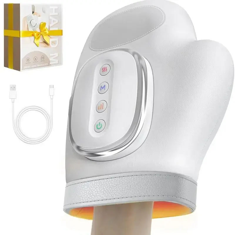Portable Handheld Massage Device, Heated Compression, Wireless Three Modes, Carpal Tunnel Relief, Perfect Gift for Hand Relaxation