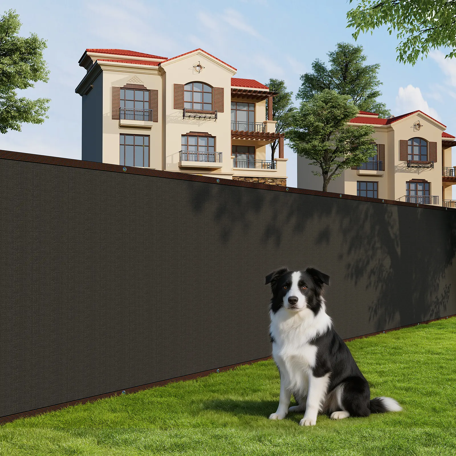 Heavy Duty 180 GSM HDPE Privacy Screen Black Fence Cover with Metal Grommets and Zip Ties UV Resistant Shade Mesh for Balcony Yard Deck and Outdoor Fence Multiple Sizes 4x50 5x50 6x50 Feet Black