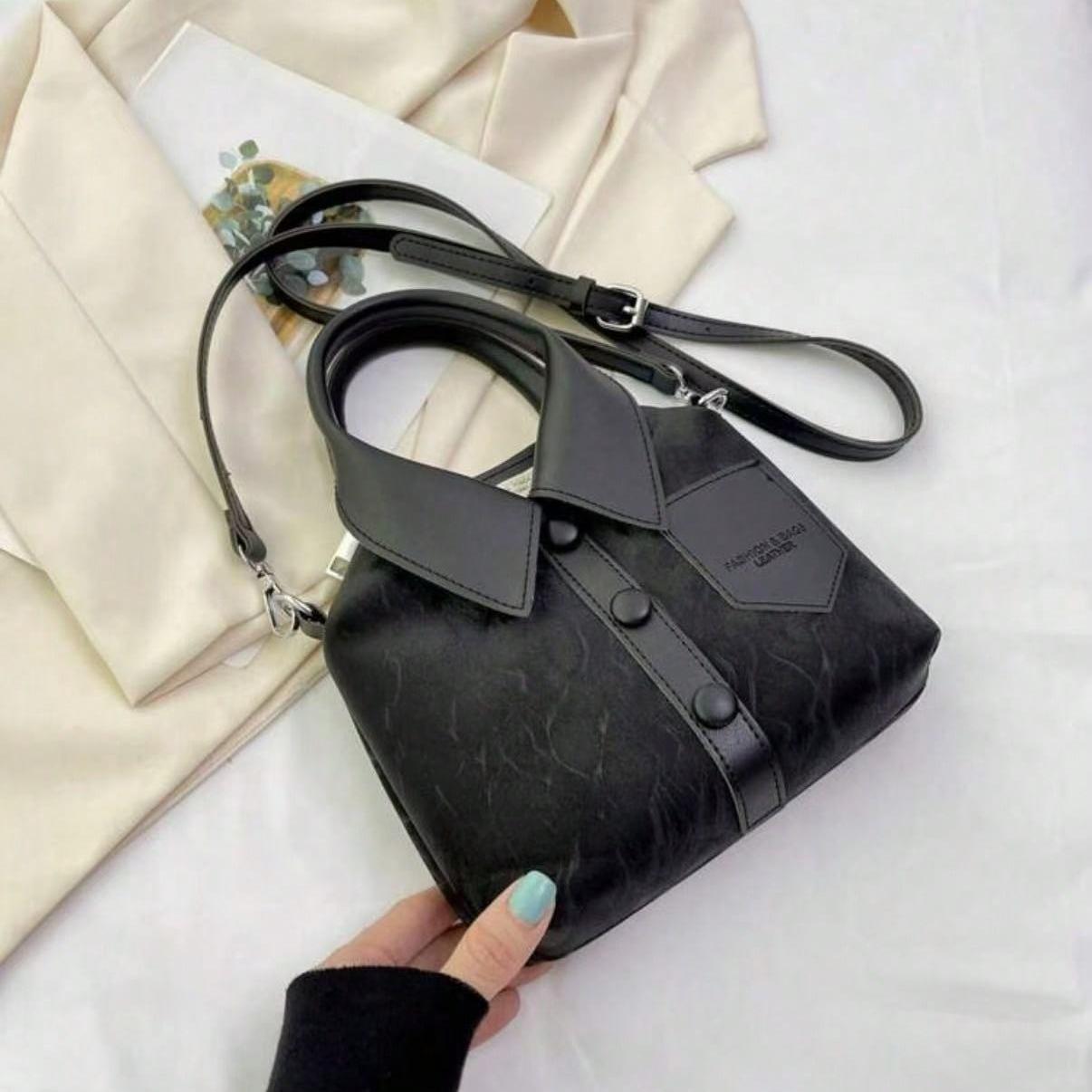 1 Piece Bag Shaped Bag Small Square Crossbody BagPu Fabric With Long Strap Shoulder Bag Satchel, Hot Girl Style, Clothing Bag Unique Stylish Women's Handheld Bag With Simple Shirt Design