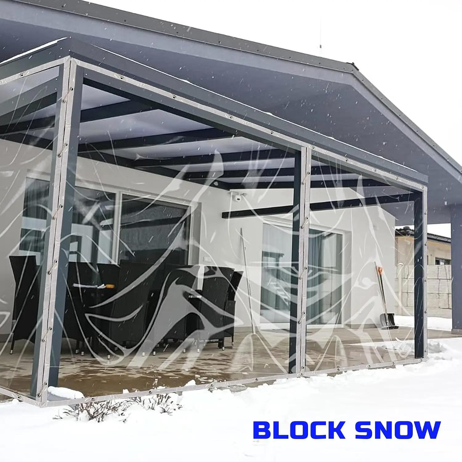 Clear Tarp,Small Cover Plastic Sheeting with Grommets, Double-Stitched Reinforced Edges, Heavy Duty Tarps Waterproof and Tearproof