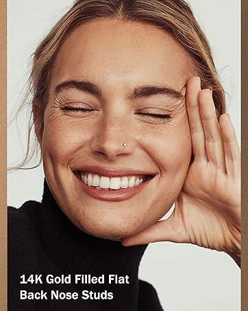 Sanfenly 9Pairs Threadless Flat Back Earrings Studs 316L Surgical Steel Push in Nose Studs Rings CZ Tragus Cartilage Helix Conch Labret Lip Nostril Medusa Piercing Jewelry Hypoallergenic 20G 18G 16G