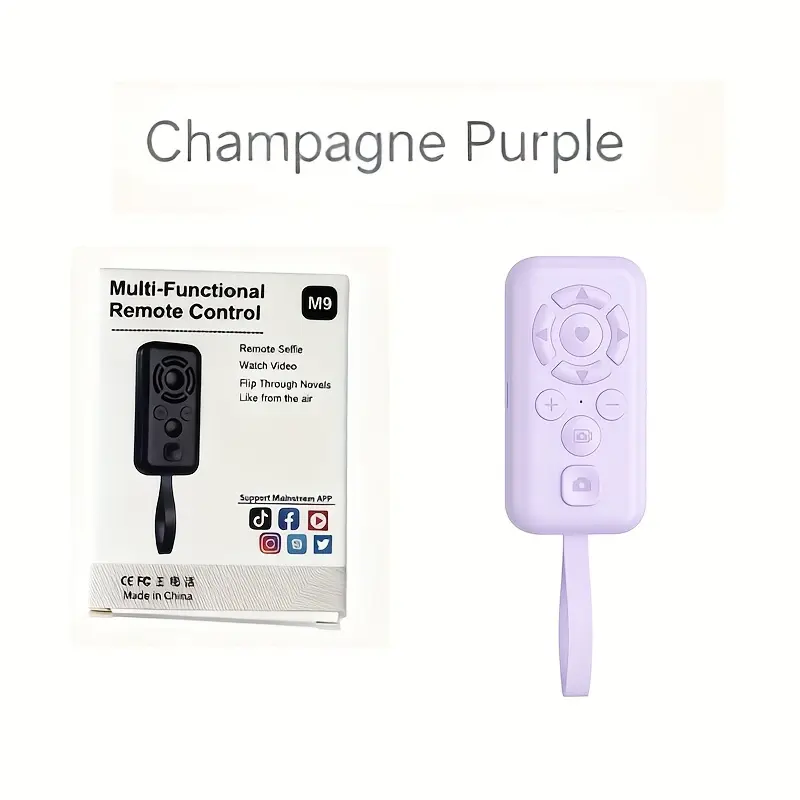 Wireless Smartphone Remote Control Accessory - Multicolor, Easy Novel Page Turning, Video Scrolling, Remote Liking, Convenient Fashionable Design, Hands-Free Entertainment Enhancement, Accessories