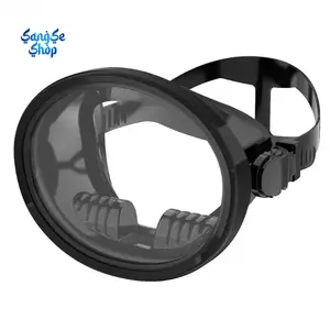 Adult Retro Oval Diving Masks with Free Storage Bag, Panoramic Wide-View Snorkeling & Freediving Goggles, Tempered Glass Lenses, Leakproof Soft Silicone Seal, Lightweight Water Sports Gear for Swimming, Scuba & Beach Travel,SummerWins