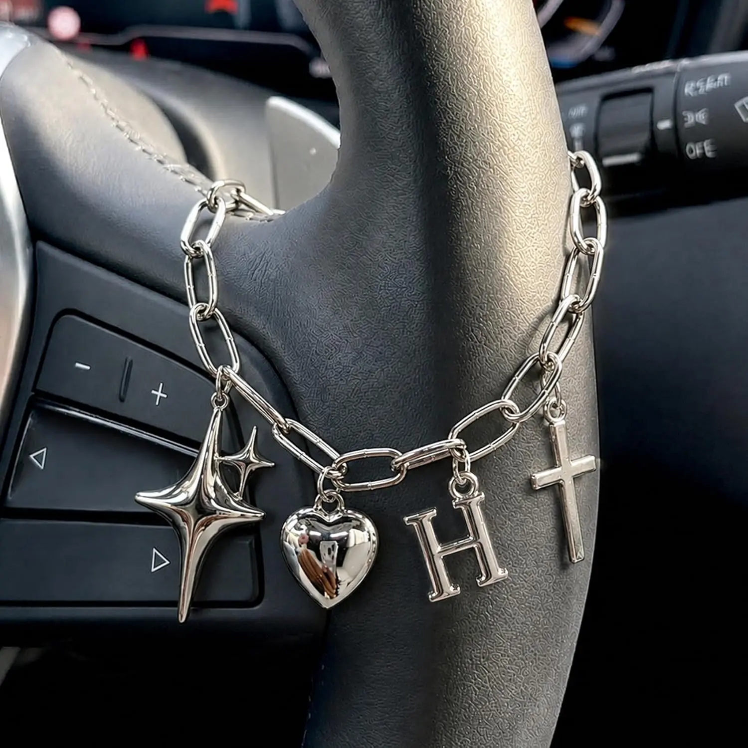 Heart Letter M   Steering Wheel  Chain Christian Gifts