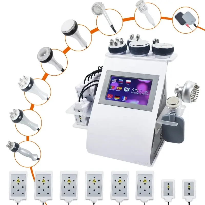 9 in 1 40K Ultrasonic Cavitation Machine Vacuum Skin Rejuvenation Lifting Tightening Skincare Tool