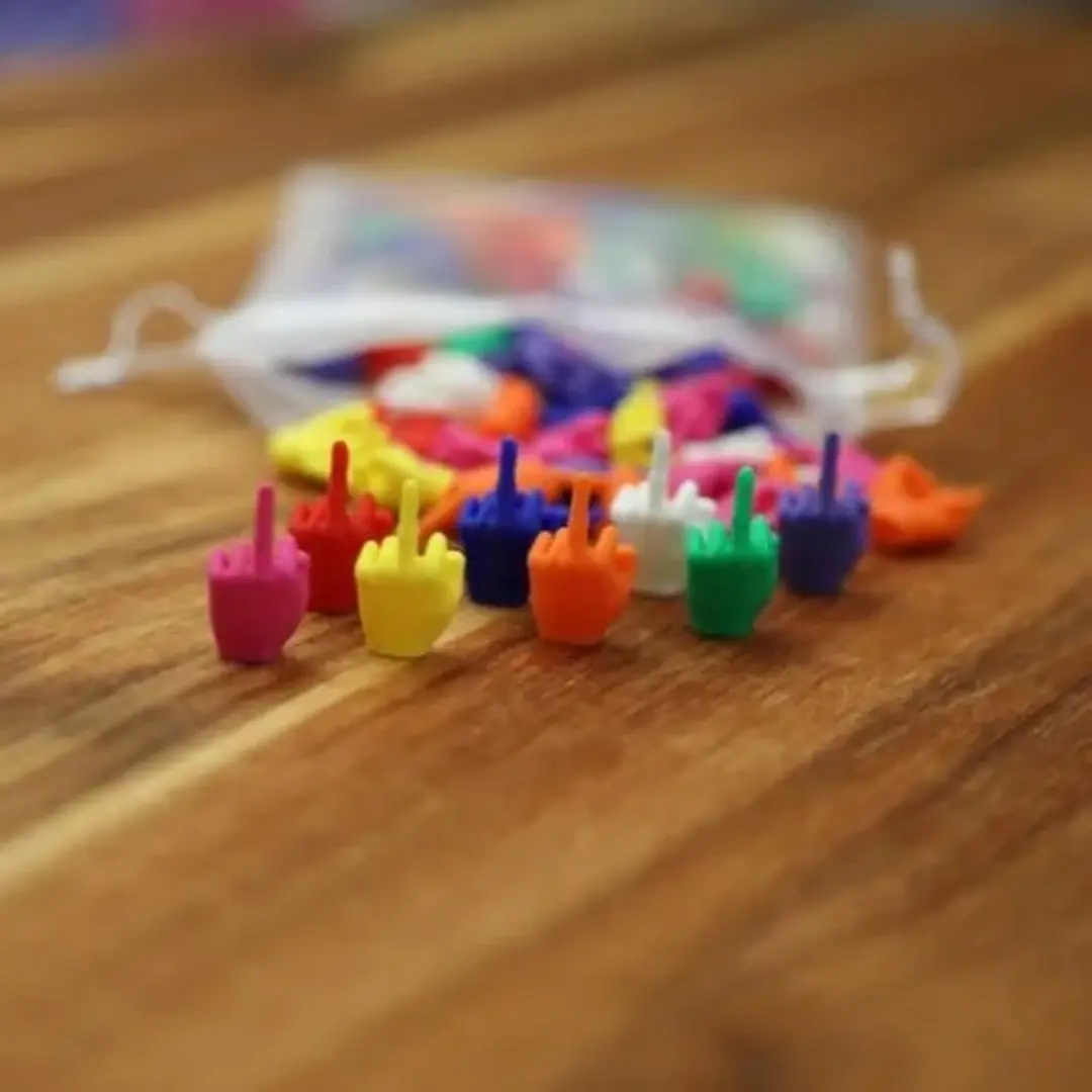 Colorful Mini Portable Finger Puppet, Small Rubber Middle Finger Toy, Funny Prank Party Gift, Fun Exchange Gift for Friends and Colleagues