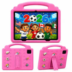 10.1 Inch Kids Tablet, 4GB RAM 64GB ROM, Android 12, Dual Camera, Kid-Proof Case with Handle, WiFi Learning Tablet for Toddlers