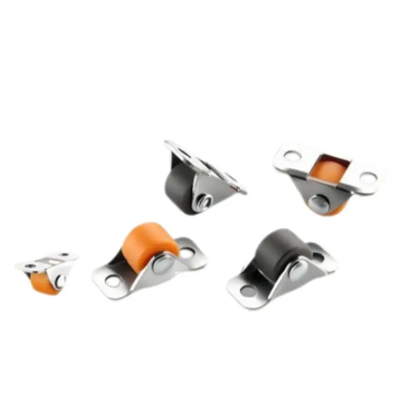 5 Pcs Directional Casters, Mini Silent Nylon Swivel Wheels, Rubber Quiet Drawer Slides, Push Pull Cabinet Rollers, Bed Box Feet Hardware