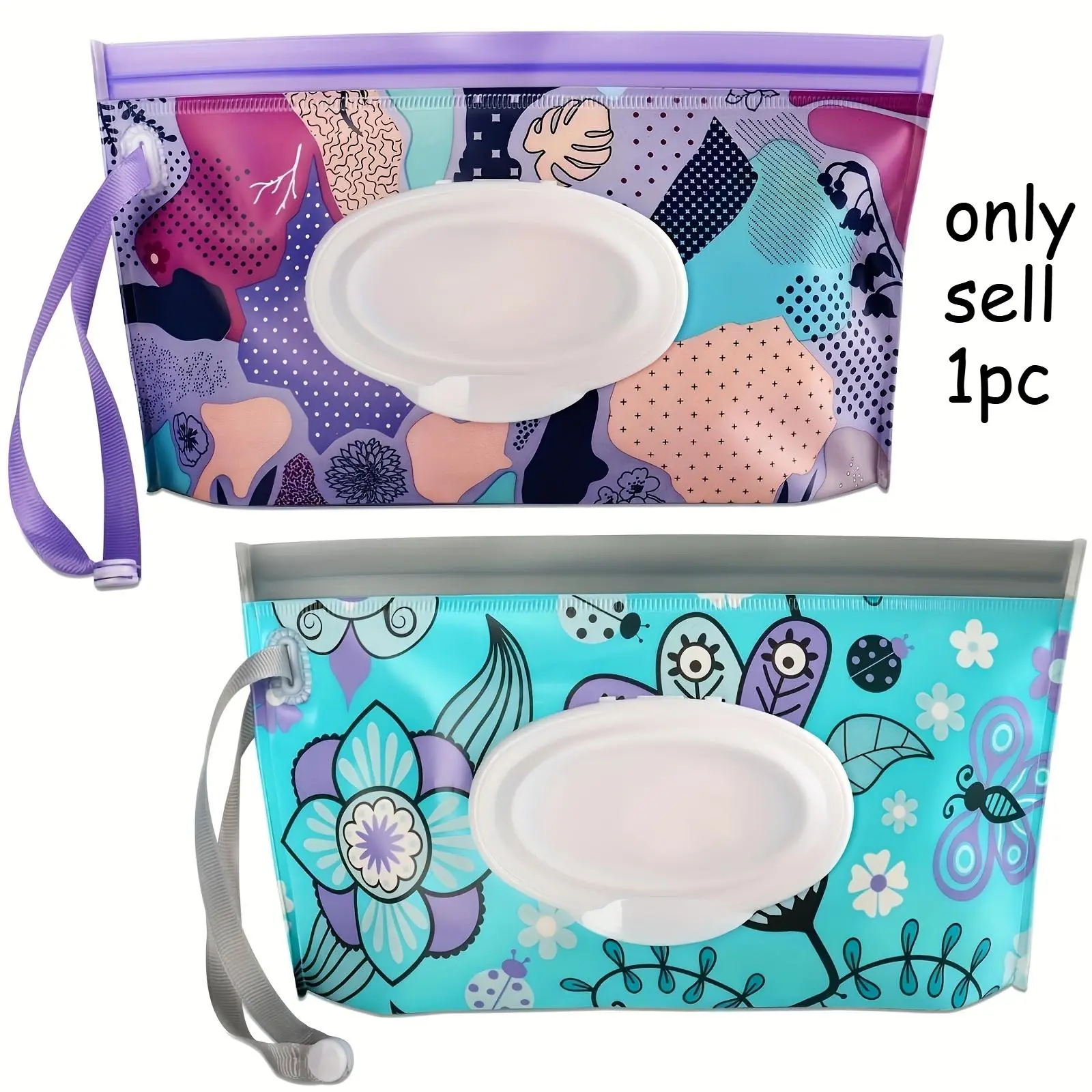 1 Pack EVA Baby Wipes Dispenser, Reusable Refillable Portable Wipes Container Easy to Clean, Travel Wipes Storage Box for Daily Use, Diaper Bag, Car, Home & Outdoor Baby Care