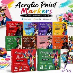 Acrylic Paint Markers Set, 336 Colors, Dual Tip Pens for Kids & Adults, Ideal for Wood, Canvas, Glass, DIY Crafts, Creative Art Supplies