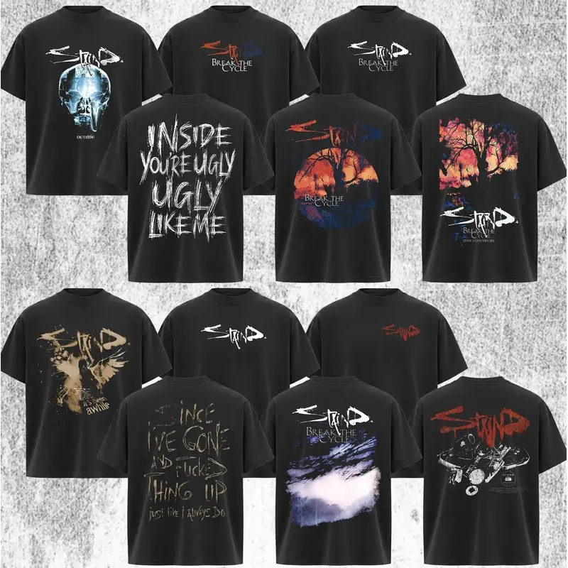 [Collection] Staind Break the Cycle T-Shirt, Staind Band Shirt , Vintage Rock Band Shirt, Retro Graphic Tee, Unisex Music Lover Gift, Classic Concert Style Apparel  check trendy streetwear oversized humorous tshirt men print menswear