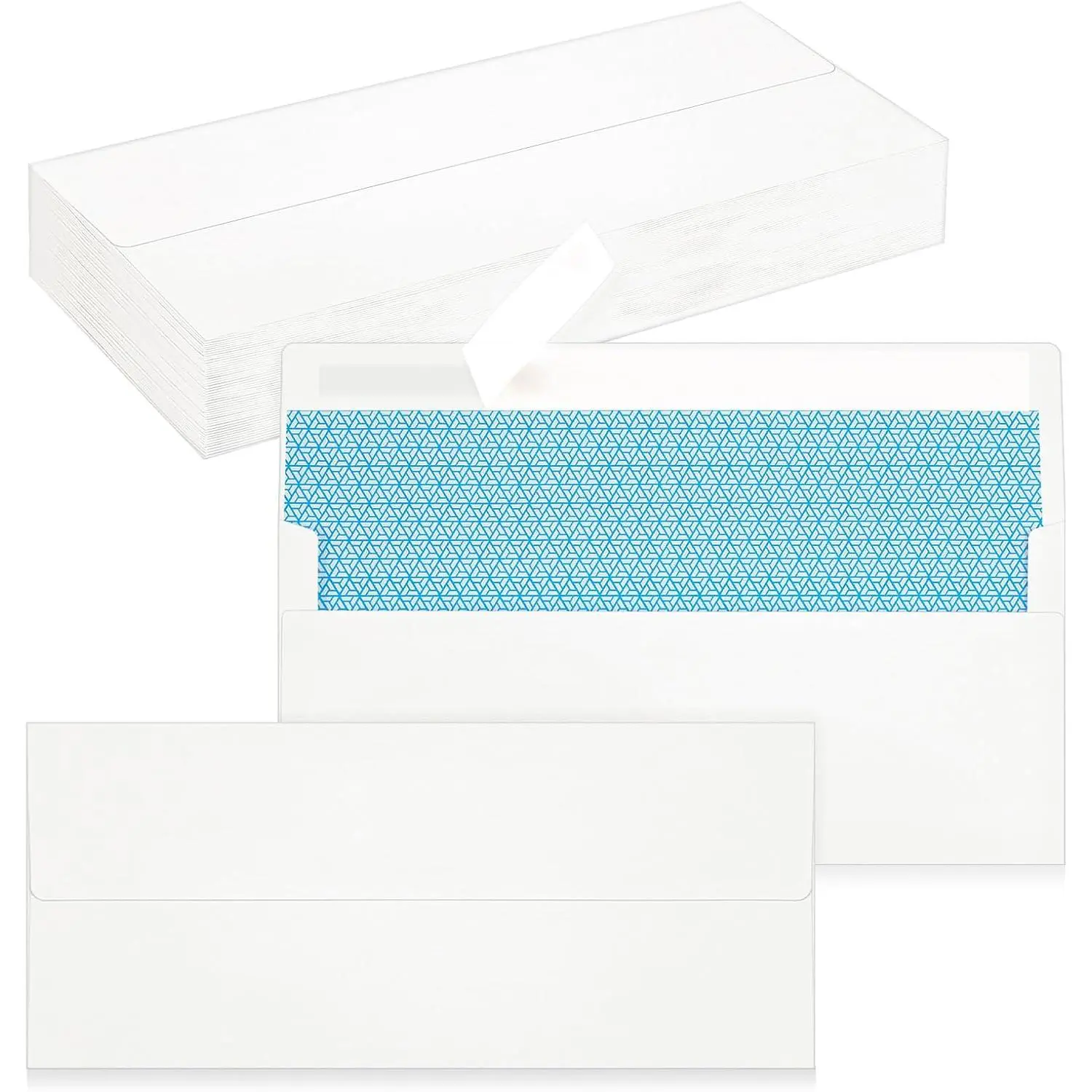 50 Pack #10 Business Envelopes, Self Seal Standard White Envelopes for Secure Business & Legal Mailing, Office, Checks, Letter, Invoices, 4 1/8 x 9 1/2 Inches
