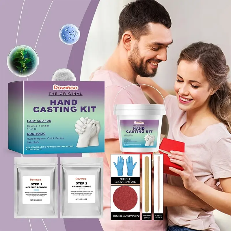 Handmade Plaster Casting Kit for Handprints, Footprints, Candle Molds, DIY Sculpting Materials, Art Supplies for Home Decor