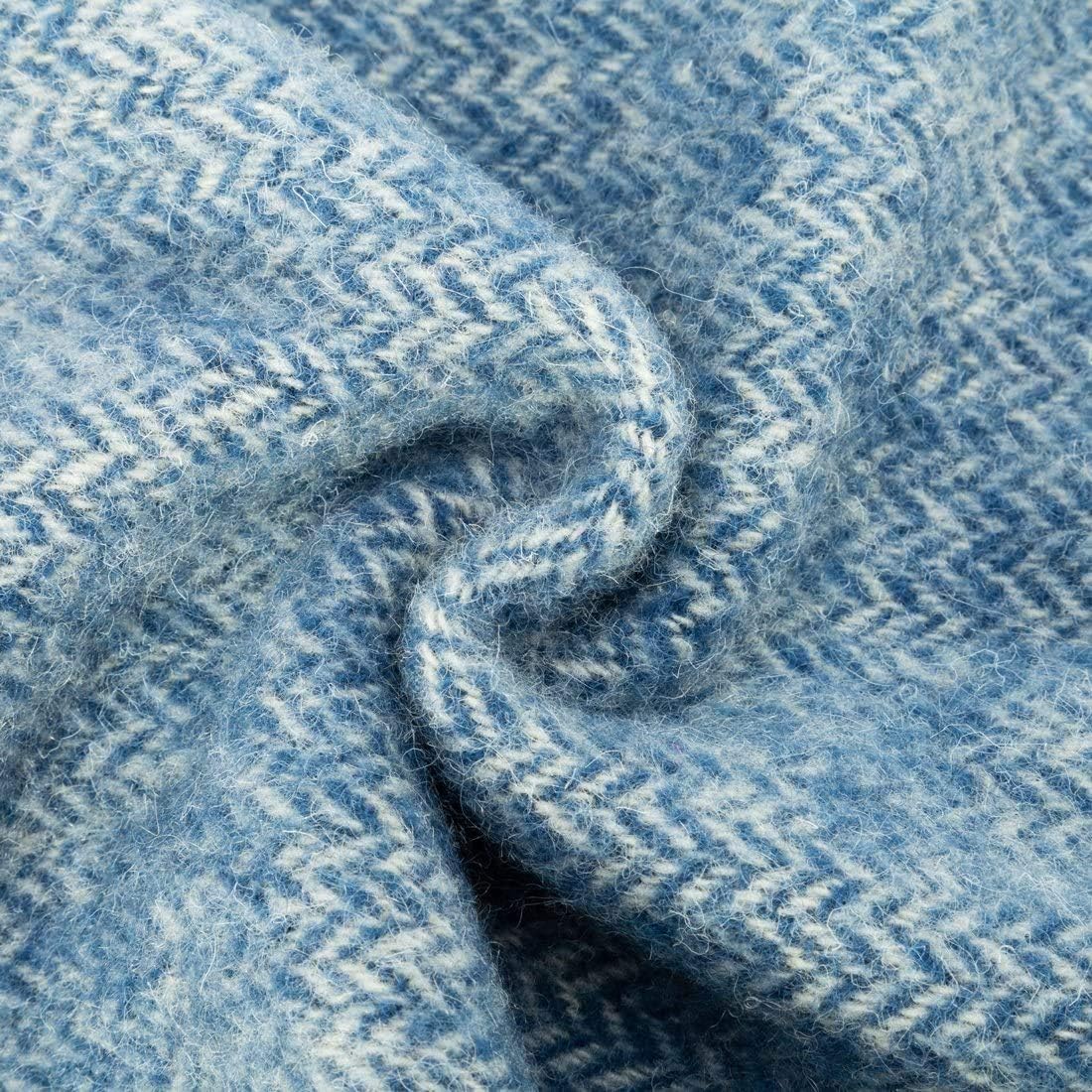 Herringbone  Throw Blanket - Blue,  Size