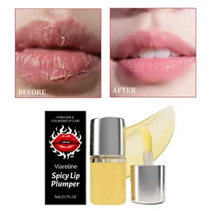 5ml lip plumping gloss, natural spicy lip plumping essence, super moisturizing, hydrating and nourishing lip plumping gloss, glossy and plumping lip oil, suitable for women and girls.