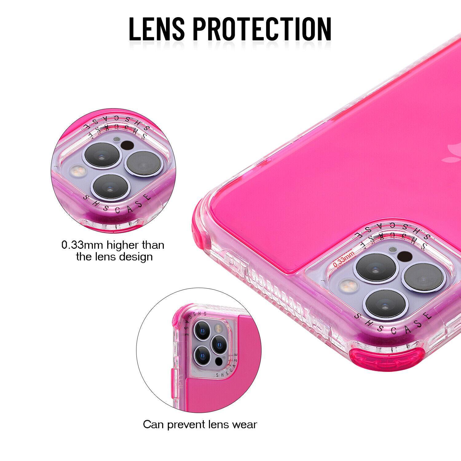 [Freeship] Acrylic Clear Defender Colorful Case For iPhone 16 Pro Max 15 14 Plus 13 12 11 Pro Max Hybrid Shockproof Heavy Duty Phone Cover