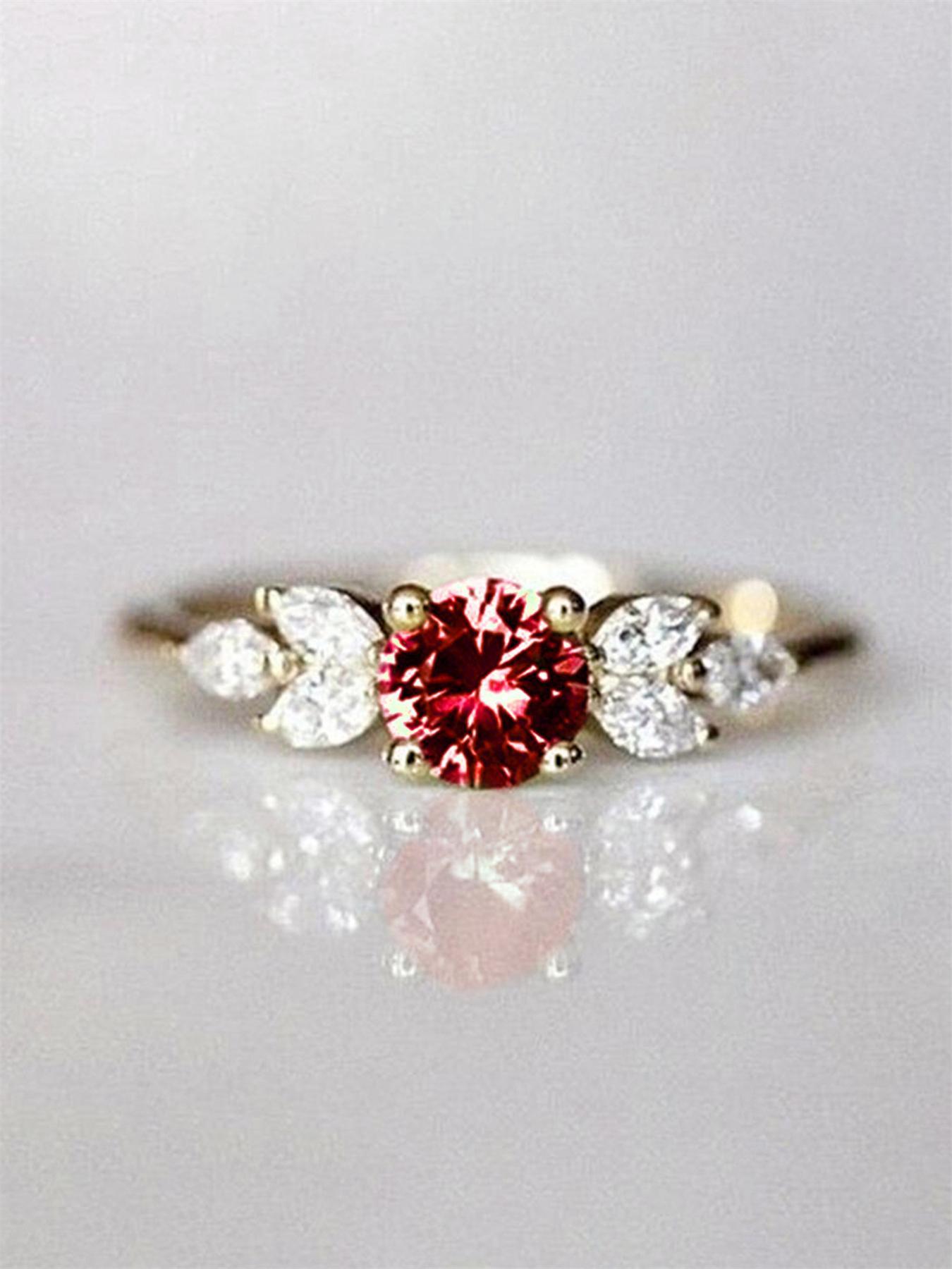 Summer Elegant Rhinestone Decorated Copper Ring, Fashion Rings Jewelry for Women, Wedding Engagement Bridal Jewelry Gift, Statement Rings, Elegant Glittering Ring