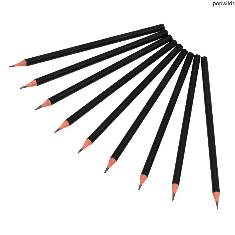 Manufacturer HB Pencils, Black Eco‑Friendly Round Bar, Break‑Resistant Graphite Pencils for Kids Daily Writing School Stationery