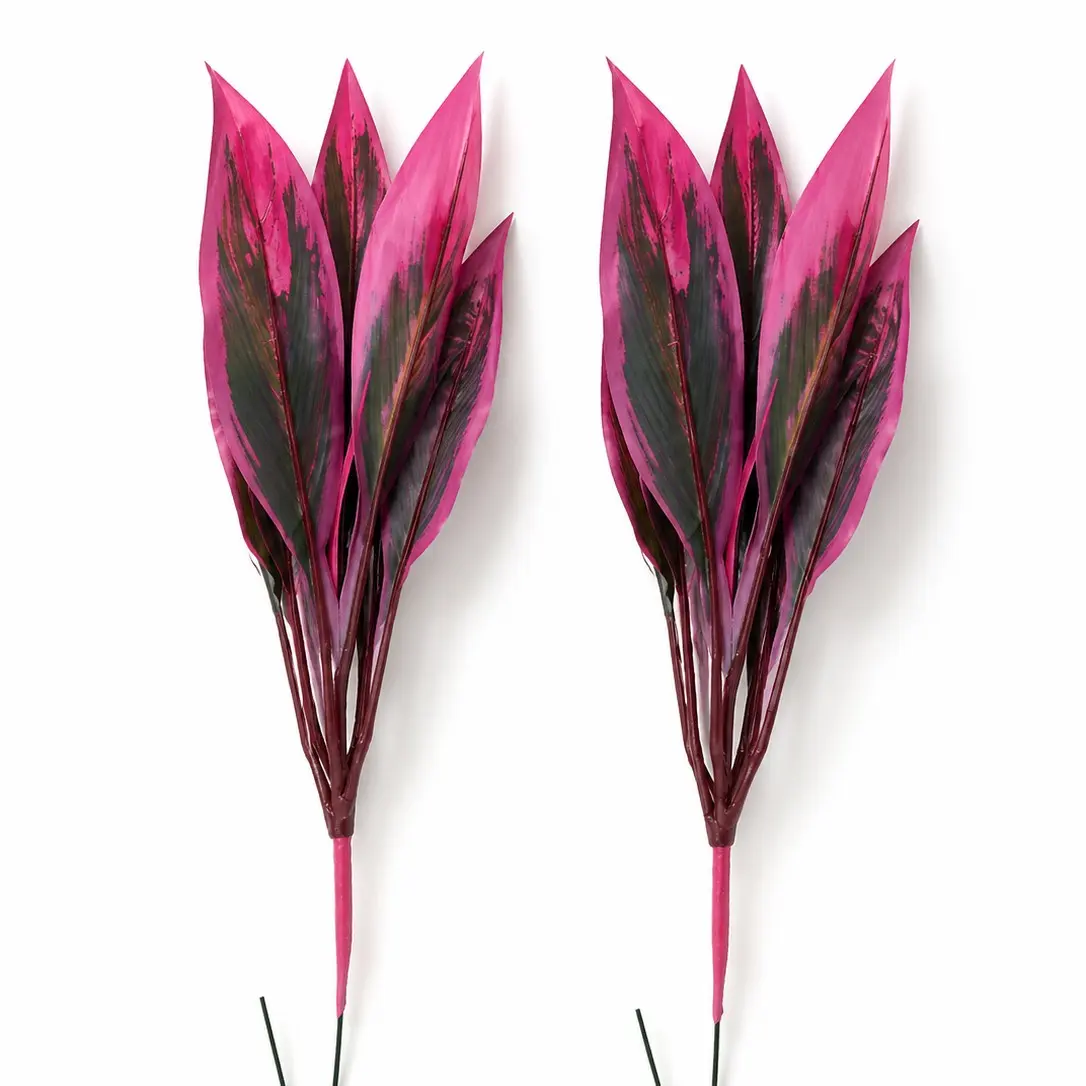 Set of Two - Lifelike Oversized Outdoor Synthetic Blooms, Artificial Plants, Decorative Fake Plants, Ideal for Garden, Patio, Wedding, Party, Porch Railing, Yard, Or Photography Decor, Made from Weatherproof Plastic
