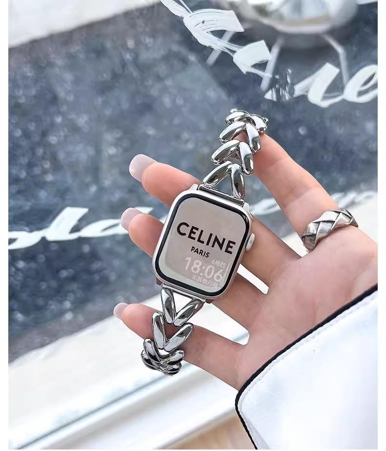 Premium Metal Apple Watch Strap, Luxury Fashion Replacement Band Compatible with Apple Watch Series, High-End Smart Watch Accessory