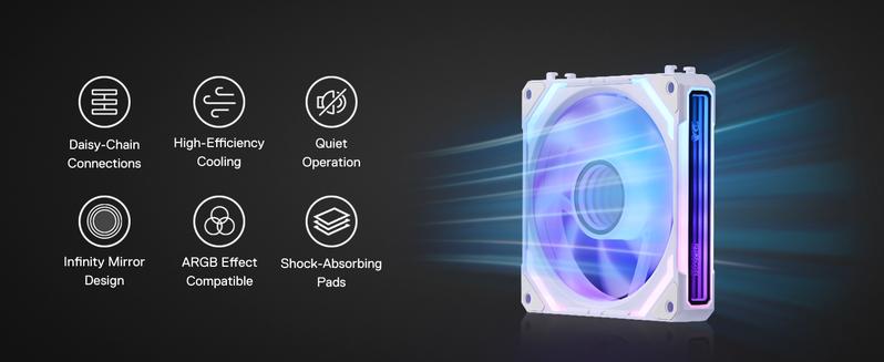 Redragon GCF012 Reverse 120mm PC Case Fan, Daisy-Chain Connection, 5V 3Pin ARGB Lighting, 4 Pin PWM Case Fan, for Radiator/Computer Case Cooling, 120x120x25mm, 3 Pack