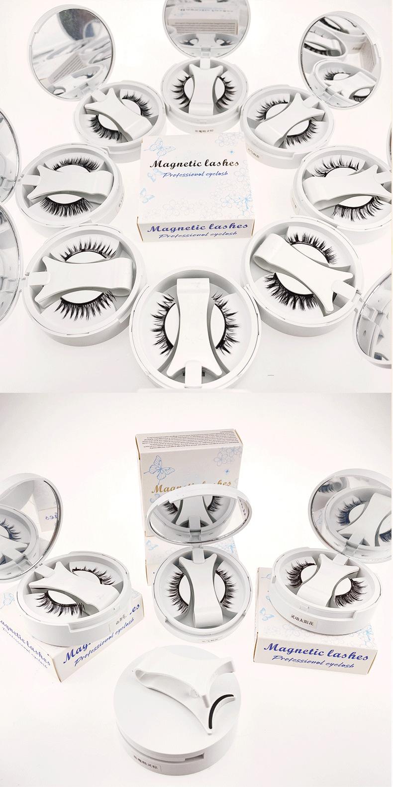 New Magnetic False Eyelashes Set 8 Styles Reusable Waterproof Natural Look for Daily Party Eye Makeup Extension