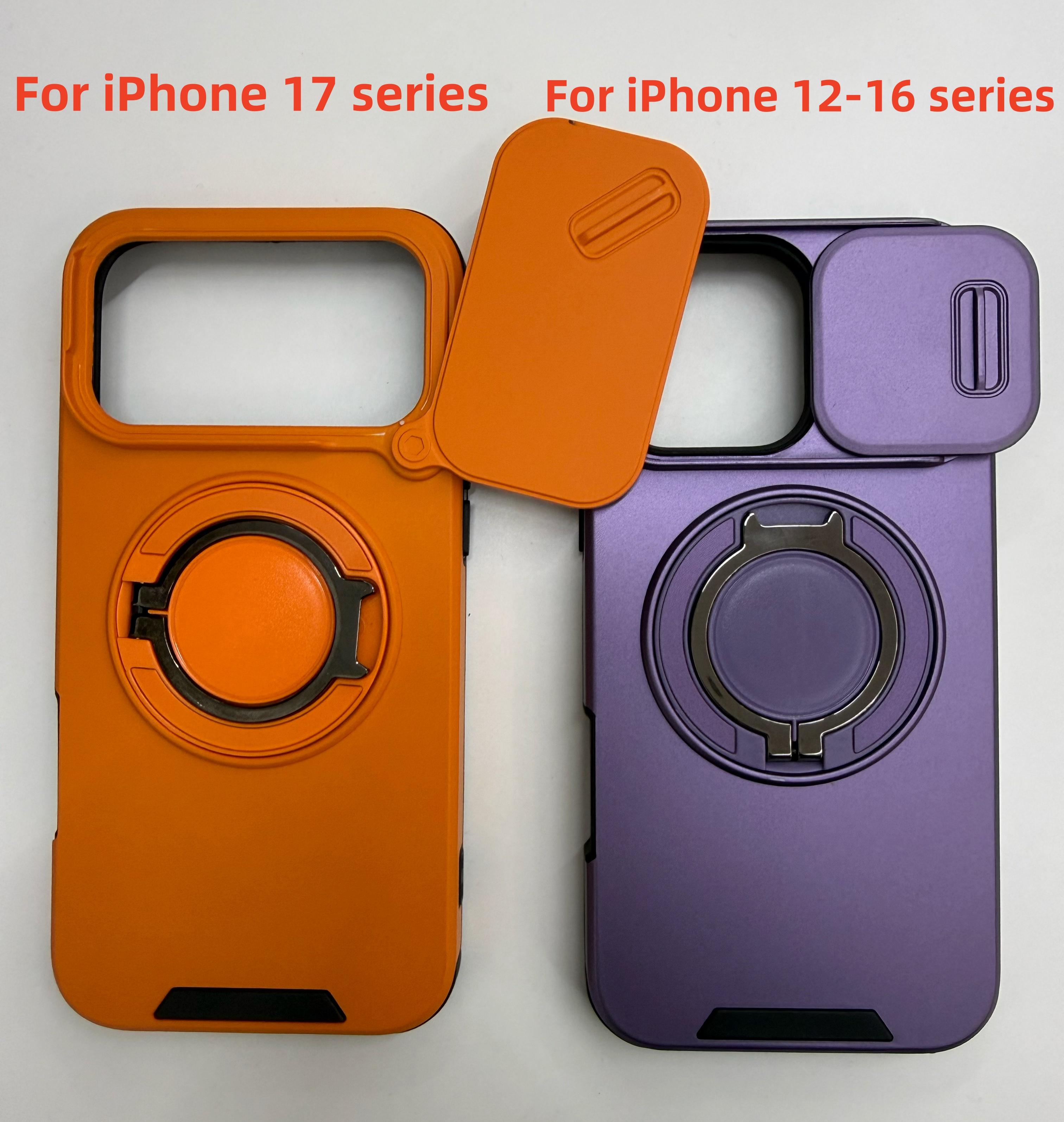 Heavy Duty Case for iPhone 17/16/15/14/13/12 Pro Max with Camera Lens Protector, 360 °   Rotating Ring Kickstand, Shockproof Rugged Military Grade Drop Protection Cover