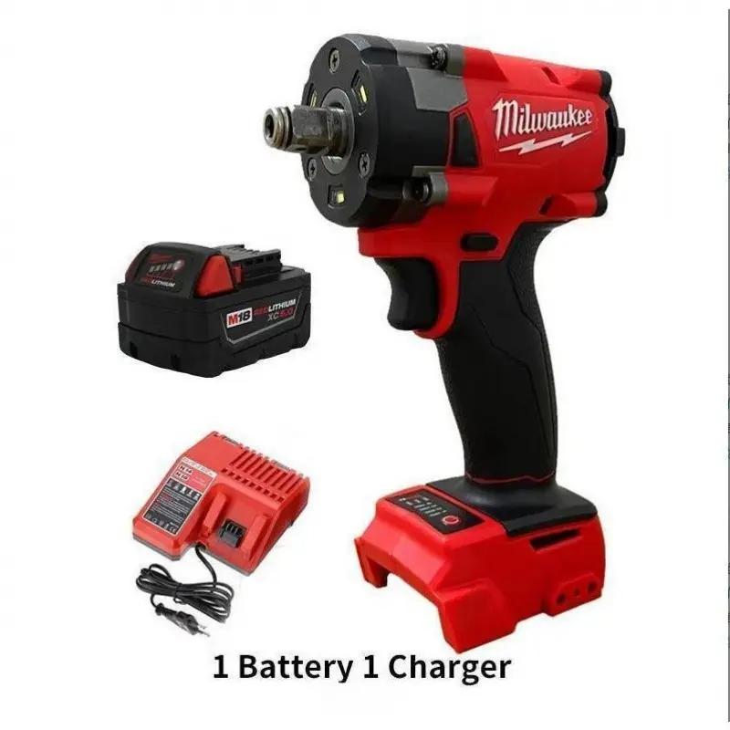 Milwaukee FIW212 M18 18V 500Nm Cordless Impact Wrench Brushless Battery Kit Construction Hand Tool