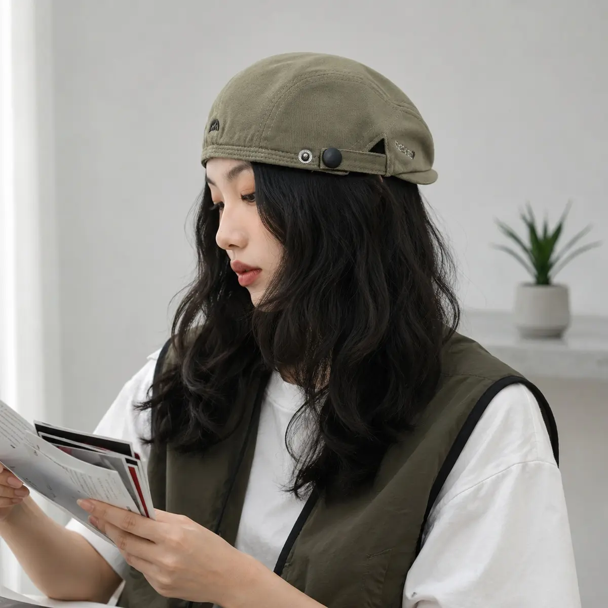 2026 Spring-Summer New Pure Cotton Reversible Beret Hat - Unisex Vintage Forward Newsboy Cap for Sports & Outdoor Use, Travel, Casual Wear