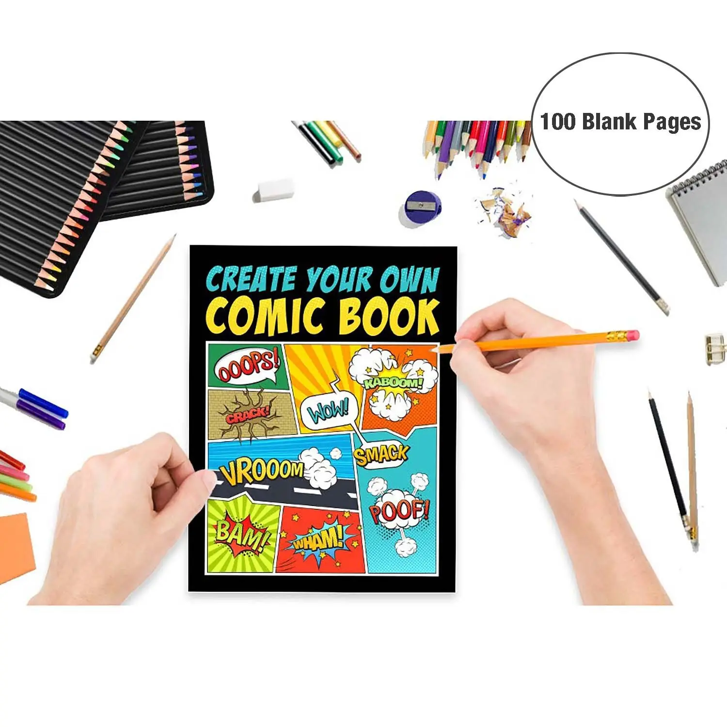 Create Your Own Comic Book, DIY Cartoon Creation Kit, Personalized Storytelling Tool, Perfect for Artists & Writers, Fun Creative Activity