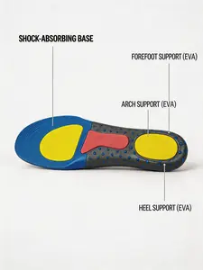 Unisex All-Season Corrective Insoles, Breathable Orthotic Inserts, Self-Adjusting Arch Support, Flat Foot Correction, Pain Relief