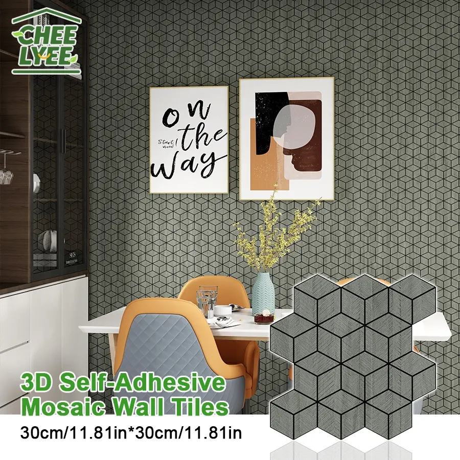 10 Sheets Self-Adhesive Wallpaper, 30x30cm 3D Wall Panels, Peel and Stick Panels for Walls, Easy Peel and Stick, Splash-Proof, DIY Home Decor, No Tools Needed