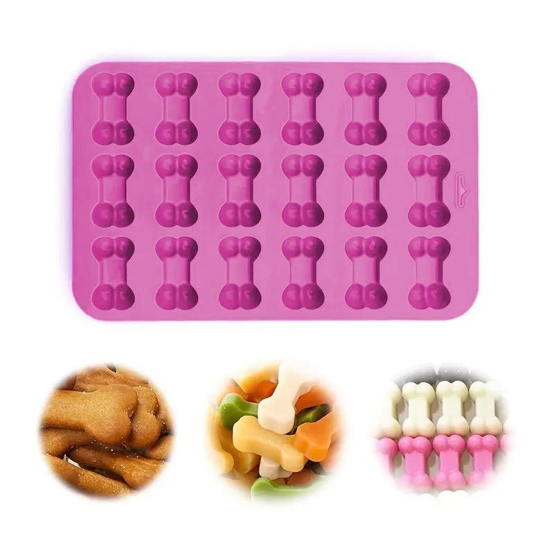 Puppy Dog Paw Shaped Baking Pan, Dog Bone Cookie Mold, 2 Counts/set Non-stick Food Grade Silicone Mold Reusable Chocolate Mold For Chocolate, Candy, Jelly, Ice Cubes, DIY Baking Tools