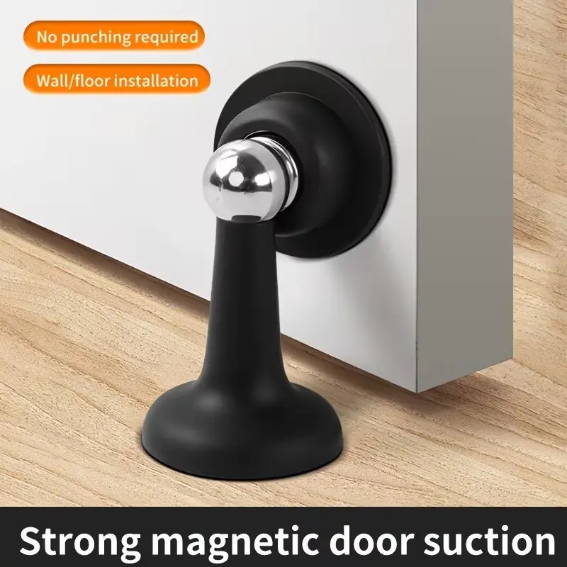 2pcs Magnetic Door Stopper, No Drilling Required, Strong Magnet, Silent, Windproof, Home Use, Bathroom Safety, Anti-Collision, Door Slam Stopper