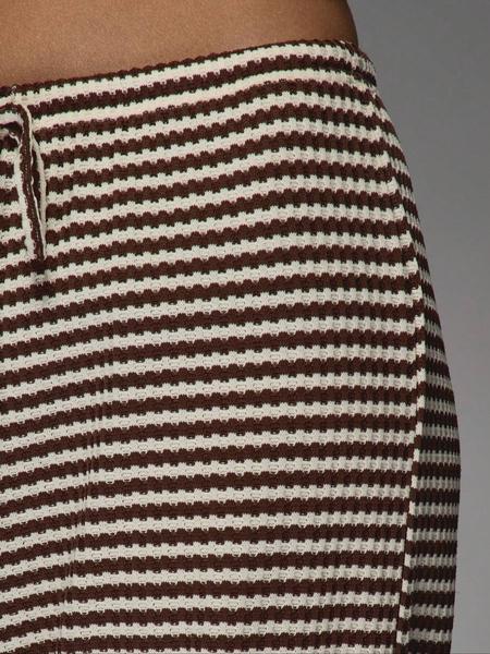 Women's Striped Knit Wide Leg Pants High Waist Palazzo Casual Loose Fit Winter Fall Fashion with Drawstring, Comfortable Ladies Bottoms