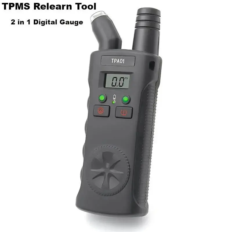 [Limited Time Event] TPA01 Plus Dual-Function TPMS Relearn & Activation Handheld Tool - Digital Tire Pressure Gauge, 30s Auto-Shutoff for Power Saving, Multi-Range Pressure Readout, for GM Buick/Chevy/Cadillac, Automotive Vehicle Repair Inspection Gadget
