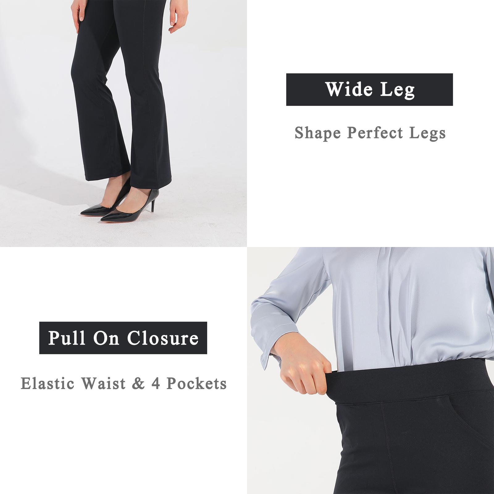 Dealsforyouday Women's Yoga Dress Pants 2025 Spring Skinny Pull On Work Pants Stretchy Slim Fit Leg Office Casual Slacks