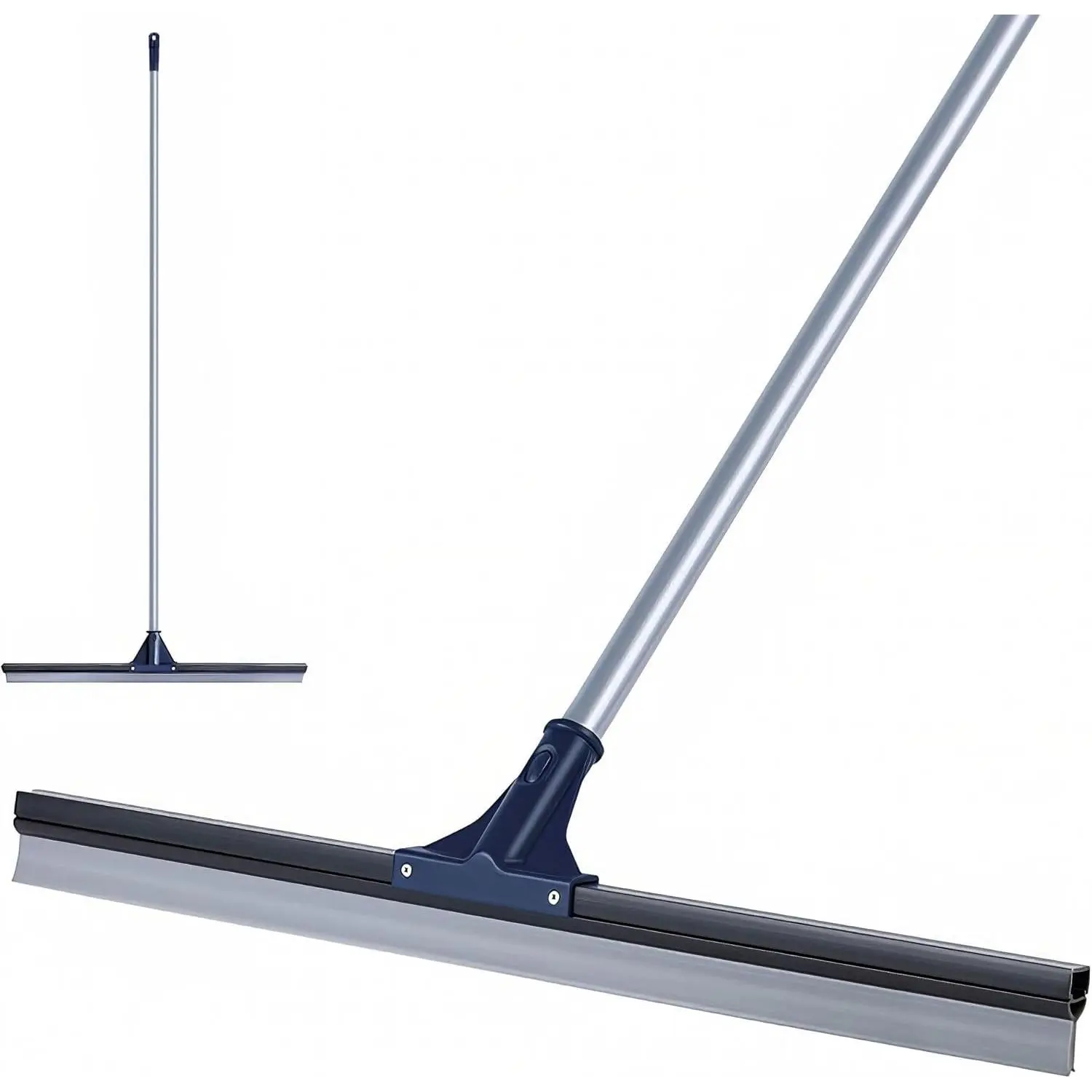 Standard Floor Squeegee for Concrete Floor, 30" Large Squeegee Broom, Heavy Duty Floor Squeegee for Tile with 51.5" Handle for Garage, Deck, Bathroom, Window, Glass
