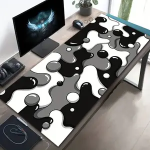Silica Gel Mouse Pad, Milk Bubble Design, Non-Slip Rubber Base, Washable and Durable, Ideal for Gamers, Office, School, Home Decor