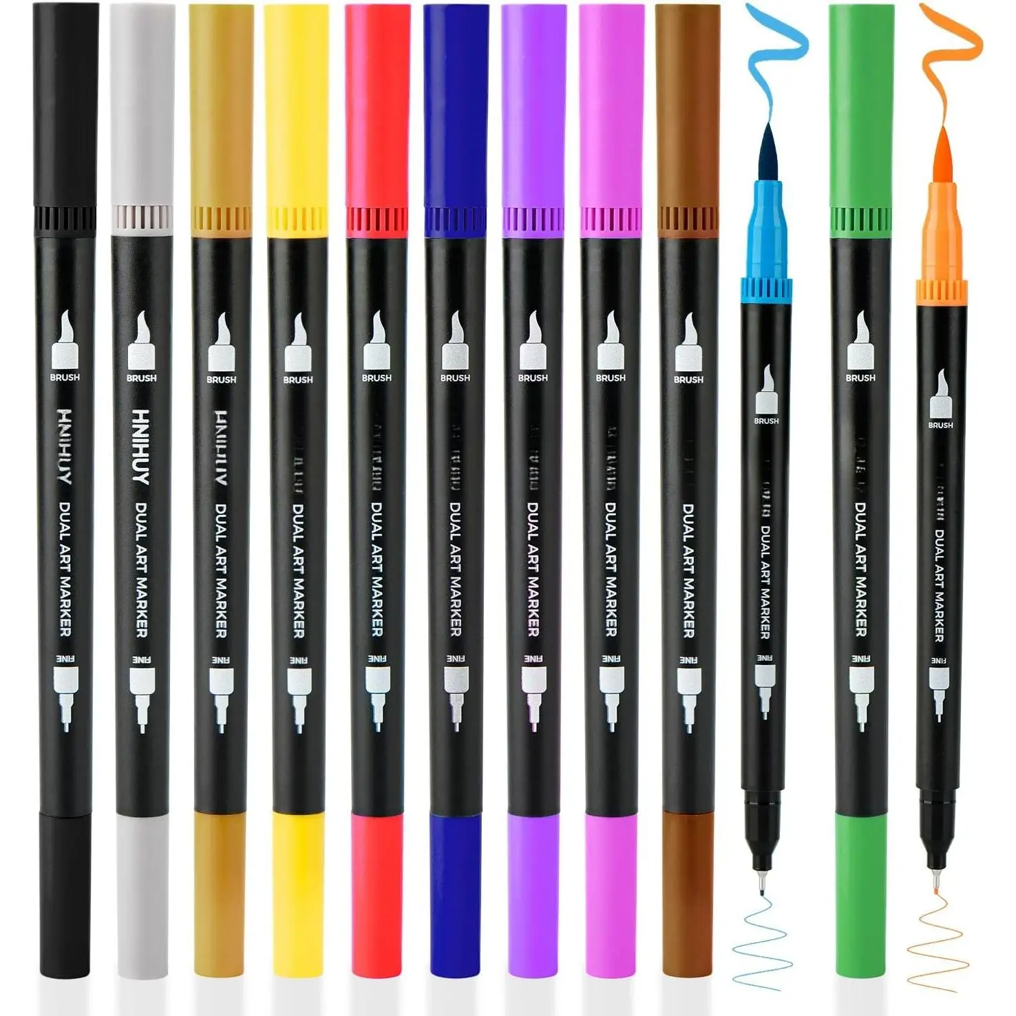 Drawing Pens - Brush Pens Markers for Art Drawing,Sketching |  Brush Markers Pens for Artists, Fine & Brush Markers for Art Drawing, Outlining, Manga, Calligraphy Pens