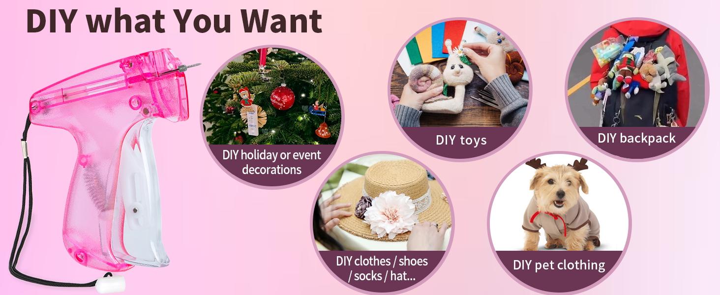 Stitchy Quick Clothing Fixer, with 2 Needles, 2000 Black & 2000 White 4.4mm,Speedy Clothing Fixer