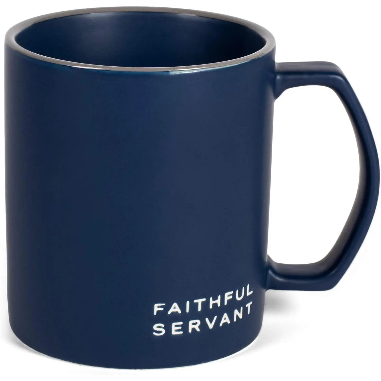 Yours  18 ounce Ceramic Stoneware Coffee Mug, Navy Blue