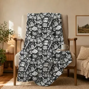 Color-Your-Own Creative Artistic Blanket For Kids And Adults, Soft Funny Throw Blanket, Cozy Lightweight Plush Portable Cover For Sofa Bed Living Room Bedroom Travel, Warm Birthday Gift