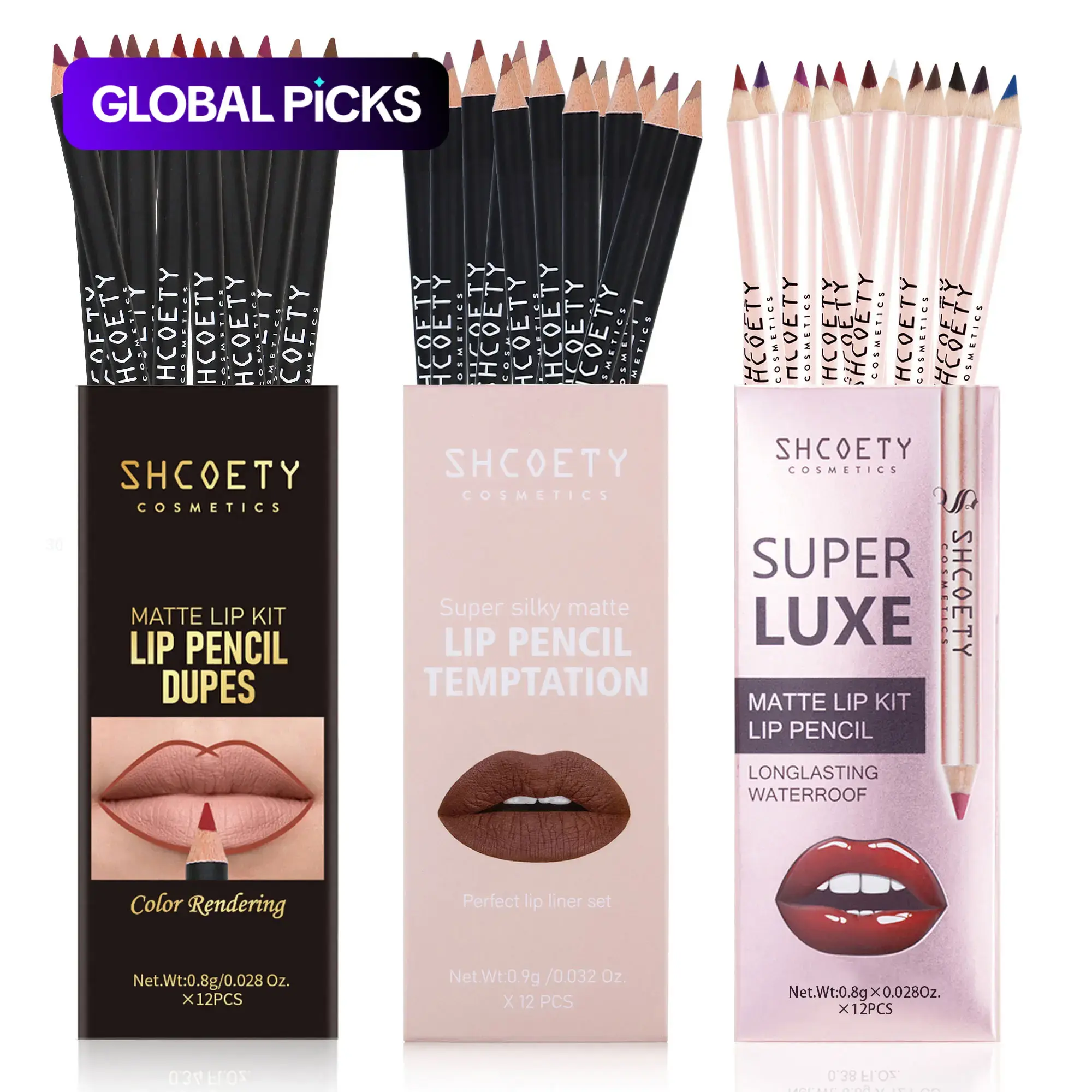 Summer Makeup, Matte Lip Liner Set, Waterproof Long-lasting Pencil, Lippie Pencil, Easy Coloring Lip Liner Pen for Daily Use, Lipliner, Professional Lip Makeup Accessories for Women, Lip Product, Smooth Lip Kit, Multicolor, Lip Liner Pencils