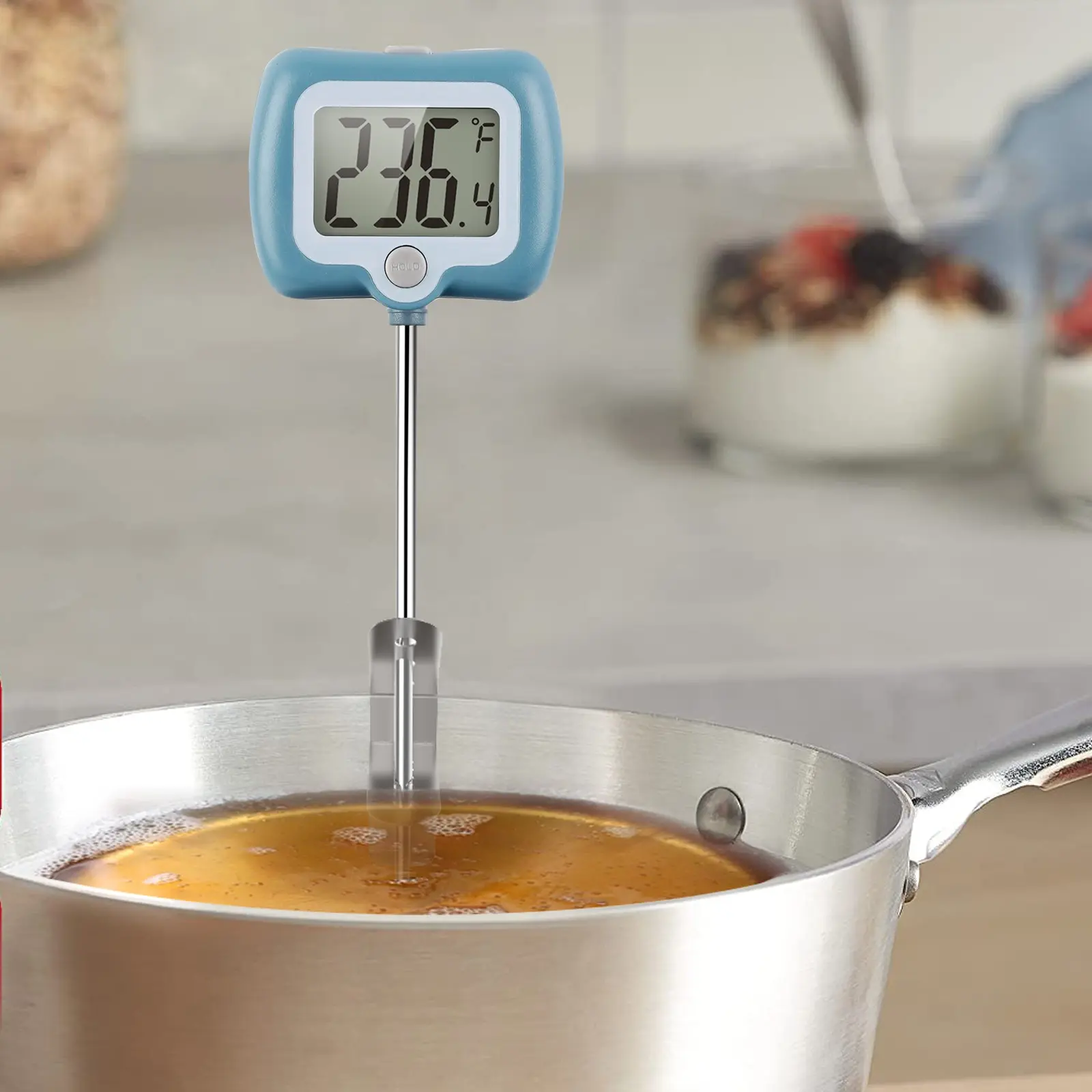 Candy Electronic Thermometer, Oil Fry Temperature Gauge, Stainless Steel Probe, -50-300°C, Handmade Sugar Baking Coffee Milk Oil Temp Tool