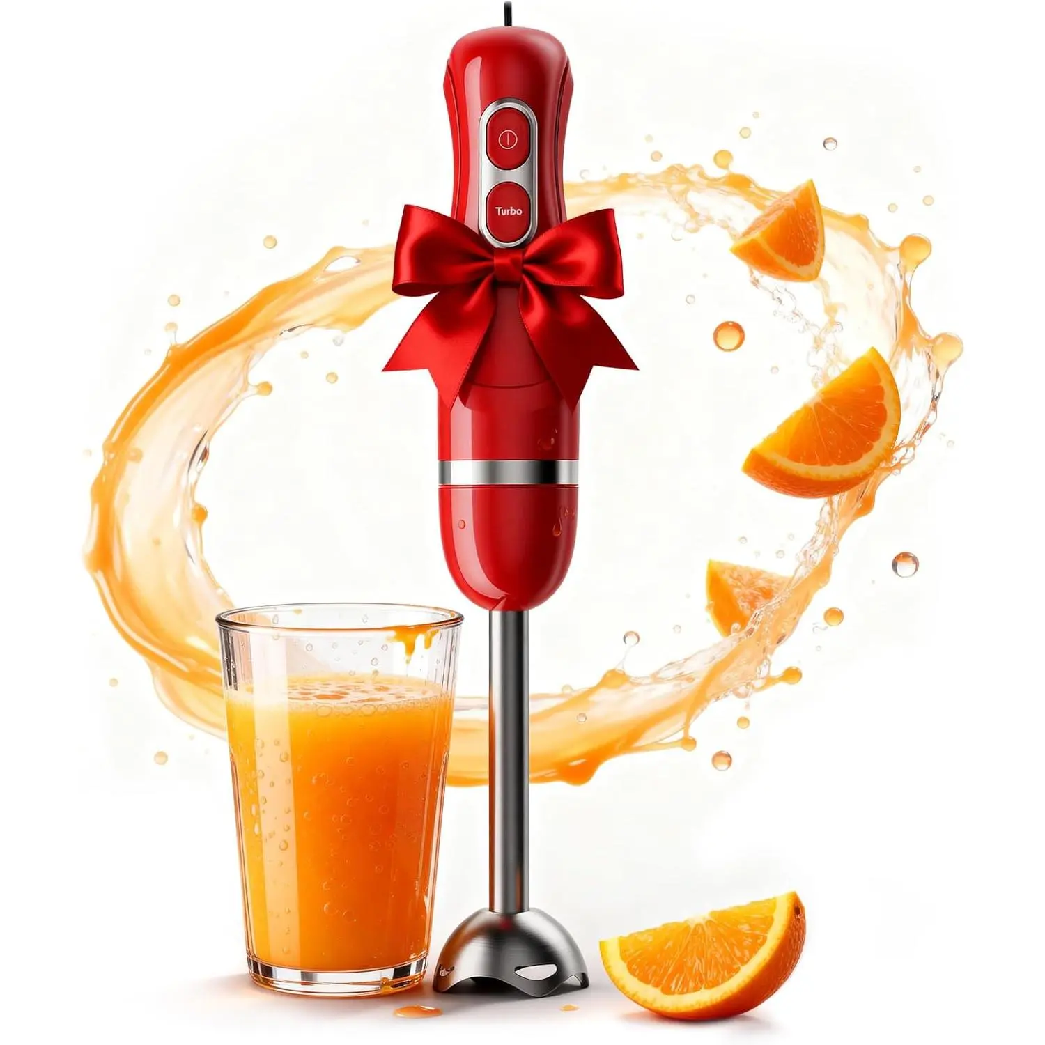 Immersion Blender Corded 400W, 2 Speed, Emulsifier, Blend,  | Hand Blender Stick Mixer,  Handle, Stainless Steel , Effortless Blending for Soup, Smoothies, Puree,