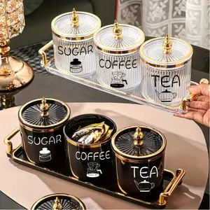 3-piece storage jar set, plastic multifunctional, decorative, sealed jars, Dry food storage, home, suitable for grain, candy, outdoor events & gifting