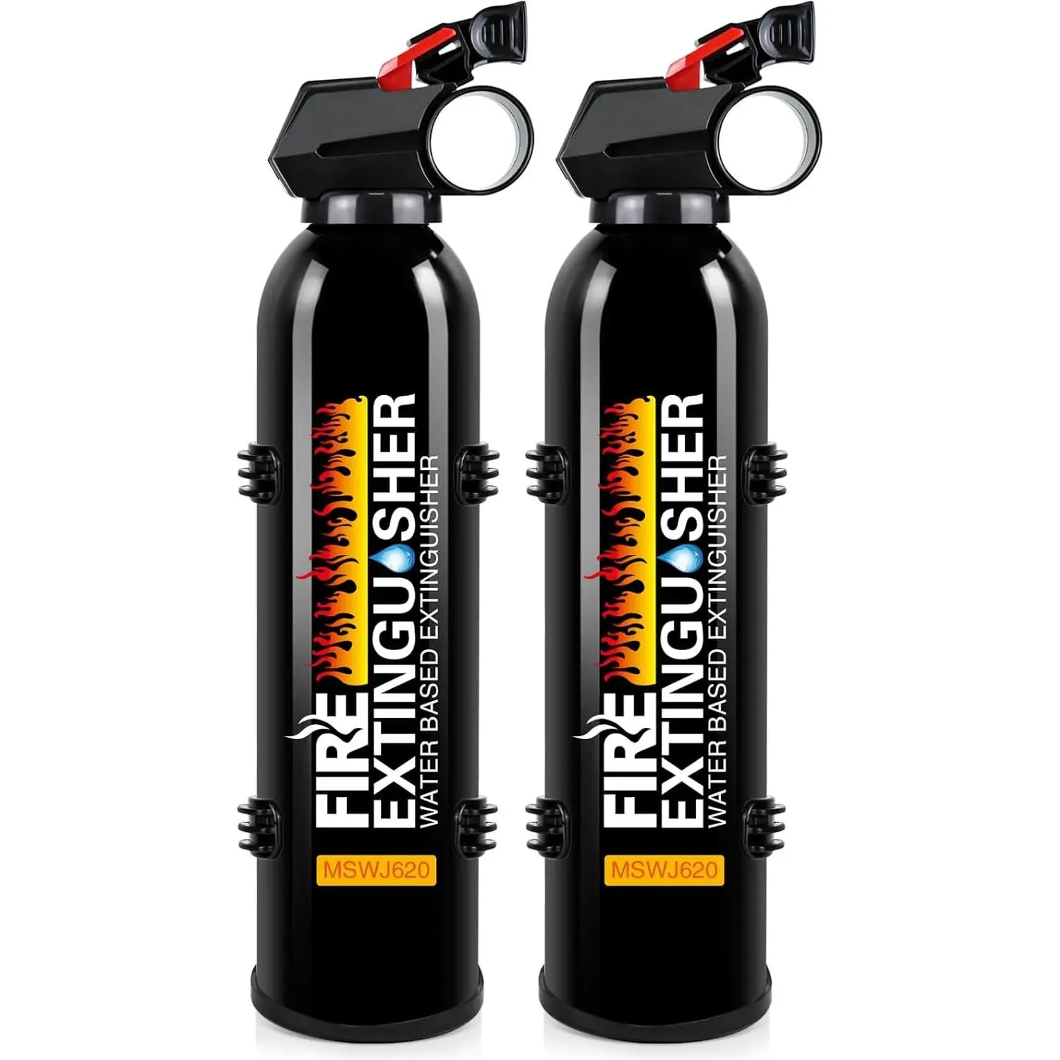 Fire Extinguishers with Mount Bracket - 2 Packs Small Portable Fire Extinguisher for Home, Kitchen, Car, Boat, RV, Vehicle - 620ml Water-Based Fire Extinguisher for Class A, B, C, K Fire