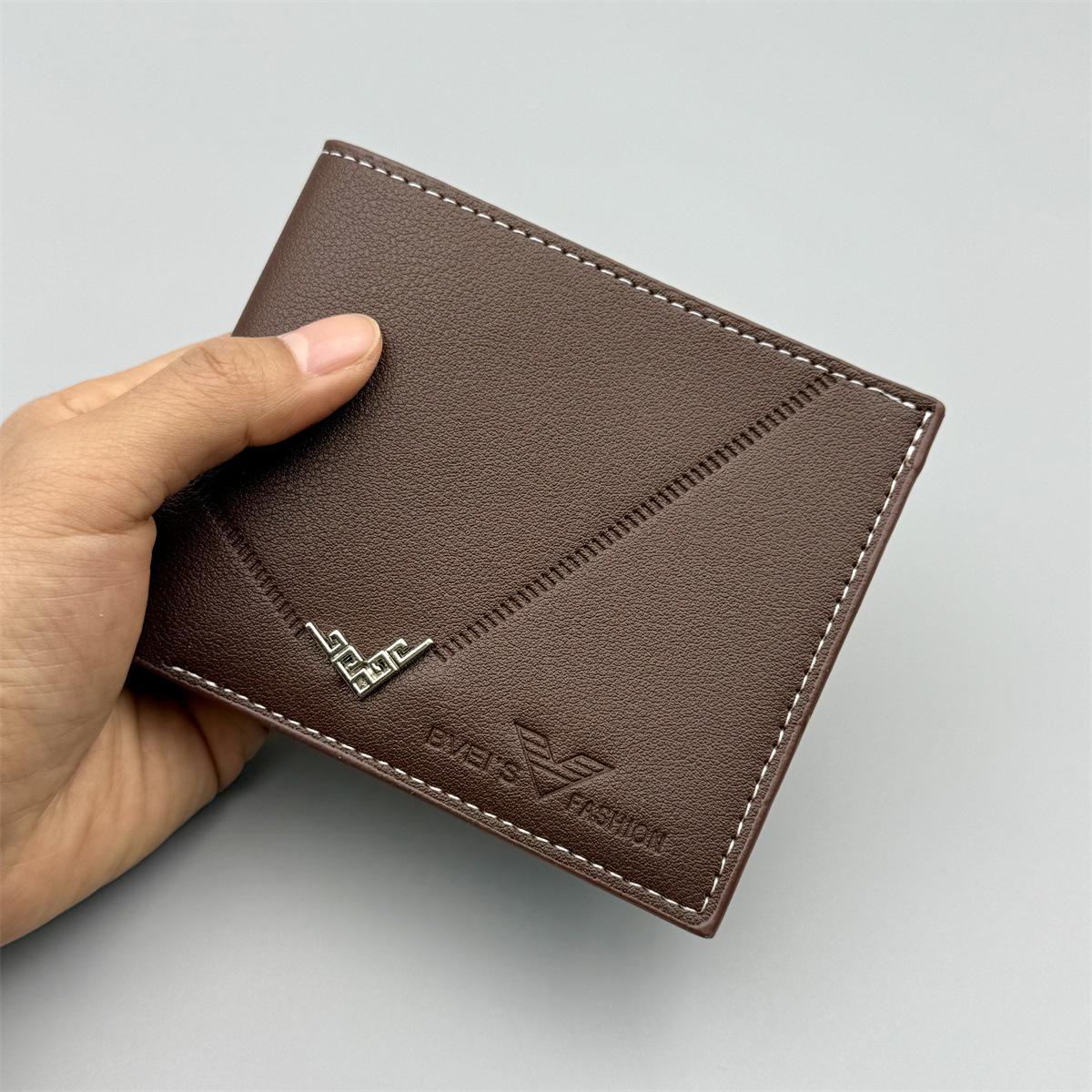 New wallet, short men's bag, high-end, simple style, multiple card slots, large capacity, business and leisure