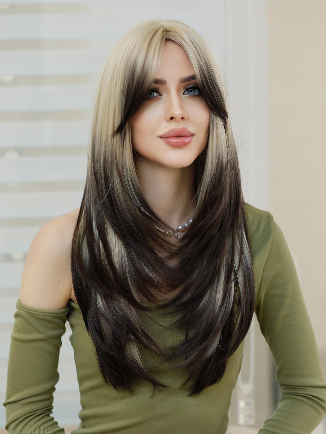 24 Inch Long Straight Synthetic Soft Hair without Bangs, Heat Resistant Wigs for Women, Natural Looking Full Wigs for Party, Daily Use, Daily Wear Wig, National Day Offers